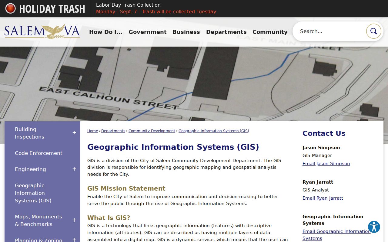 Salem street directory GIS viewer source